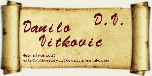 Danilo Vitković vizit kartica